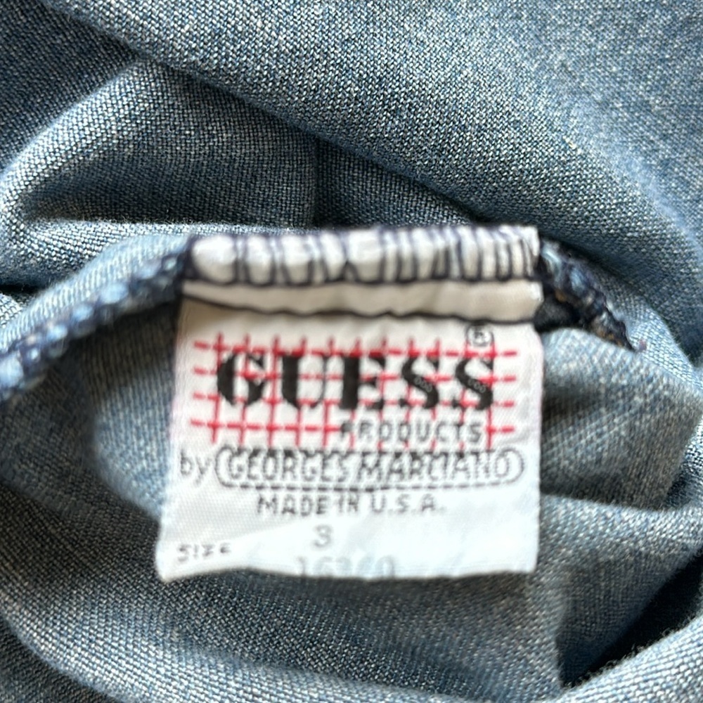 Guess denim button-down shirt, size 3 - Picture 7 of 11